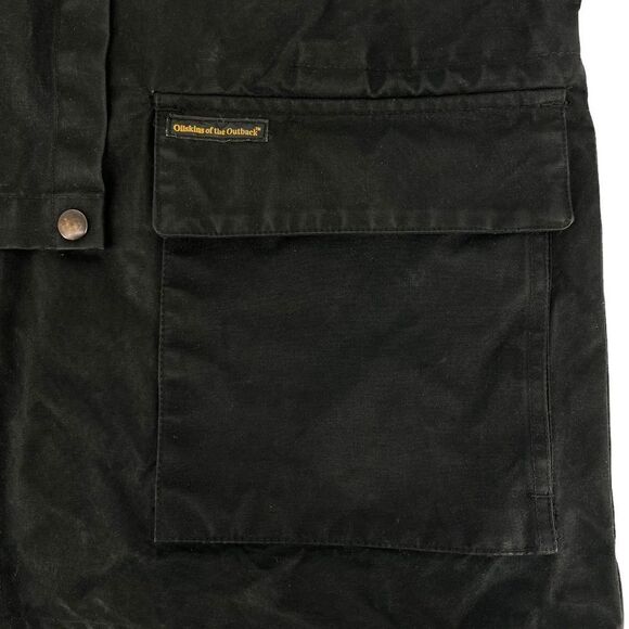 Outback Trading Men's Bush Trader Waterproof Western Oilskin Jacket Black Small - Picture 5 of 12